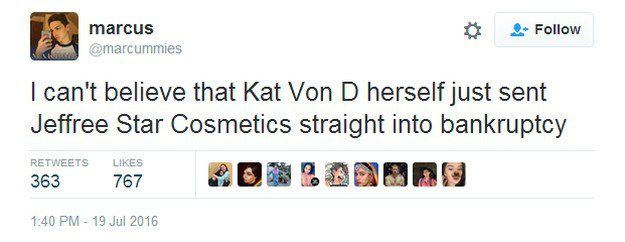 Twitter Reacts | Kat Von D VS Jeffree Star