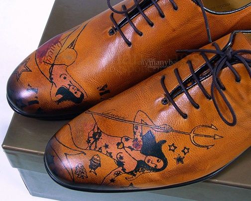 Gucci/McQueen tattooed shoes they-will-frock-yo-man @Marcus Goodgaine, I feel li...