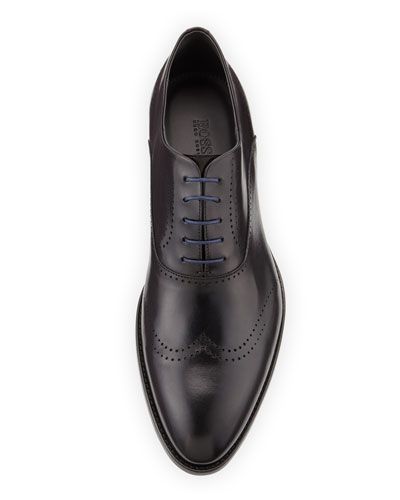 Gennot Perforated Wing-Tip Black