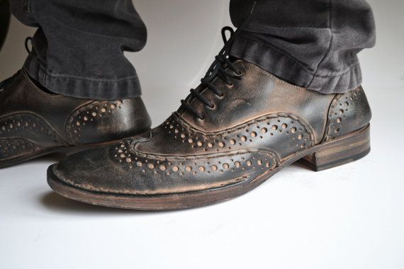 Leather Lace-up Mens Brogues Handmade by MDesignWorkshop on Etsy