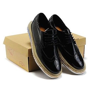 Men's Shoes Comfort Flat Heel Oxfords with Lace-up Casual Shoes More Colors ...