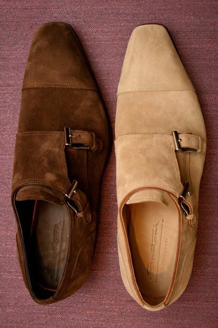 monk straps - earthy suedes...