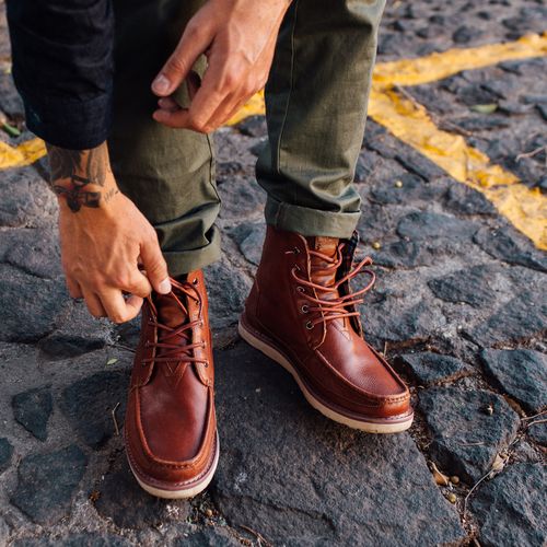 Weekend adventure? Pack the TOMS men’s Searcher Boot. Durable leather and a so...