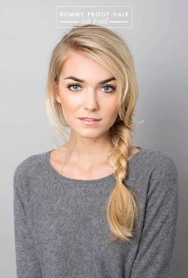 Easy Side Braid | 20 Hairstyles for Work | Quick and Easy Hairstyles You Can Do