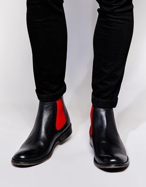 Black Leather Chelsea Boots by Asos. Buy for $113 from Asos
