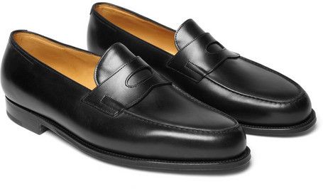 Black Leather Loafers by John Lobb. Buy for $1,225 from MR PORTER