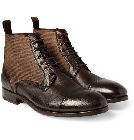 Paul Smith Shoes & Accessories Julius Canvas and Leather Boots