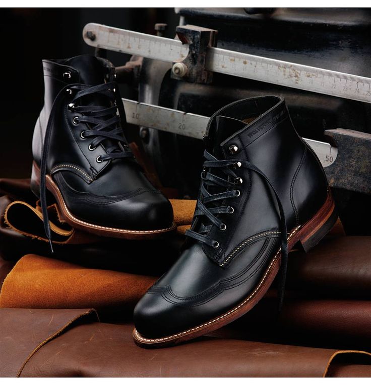 Wolverine Addison 1000 Mile Wingtip boots in black - look great with jeans or he...
