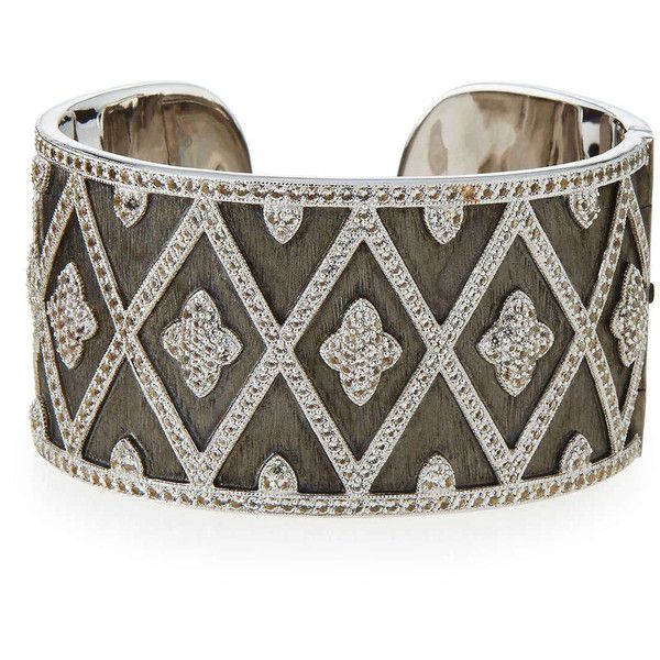 JudeFrances Jewelry Michelle Wide Flower Cuff ($3,180) ❤ liked on Polyvore fea...