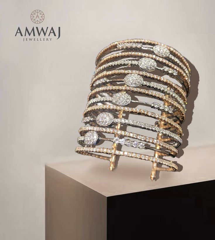 The perfect diamond studded cuff bangle to match just about any outing  . . #amw...