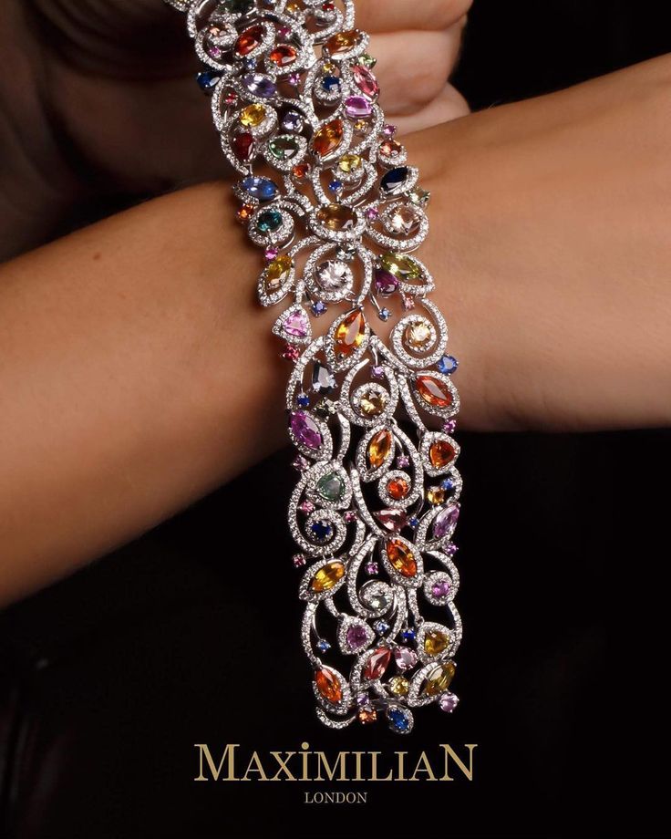 ✨ Gorgeous colorful gemstones bracelet ✨ MaximiliaN-London Jewellery House o...