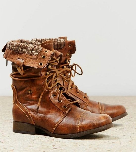 Brown Leather Wheeler Boots
