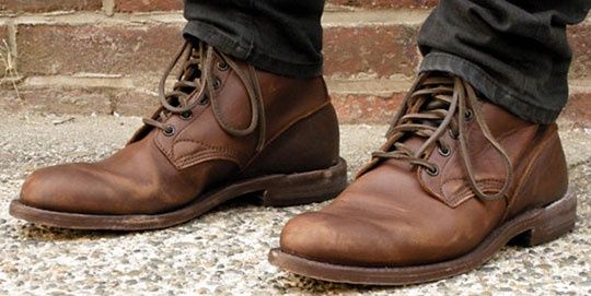 brown worker boots