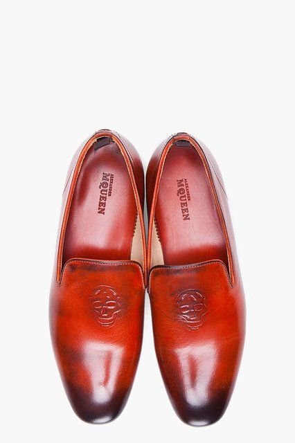 Fancy - Alexander McQueen Tan Leather Dress Shoes for Men | SSENSE