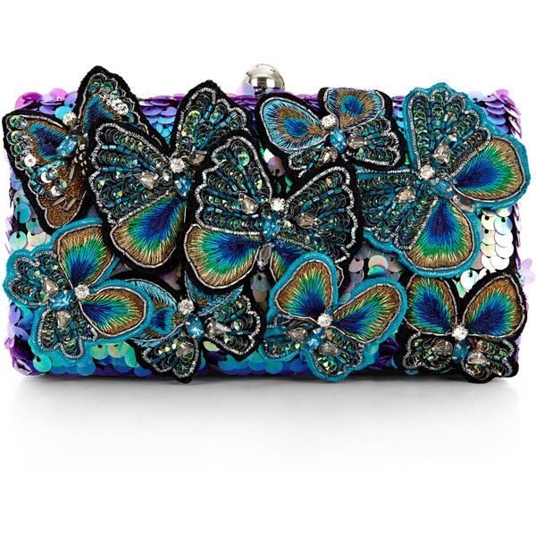 Accessorize Belle Butterfly Hardcase Clutch Bag ($89) ❤ liked on Polyvore feat...