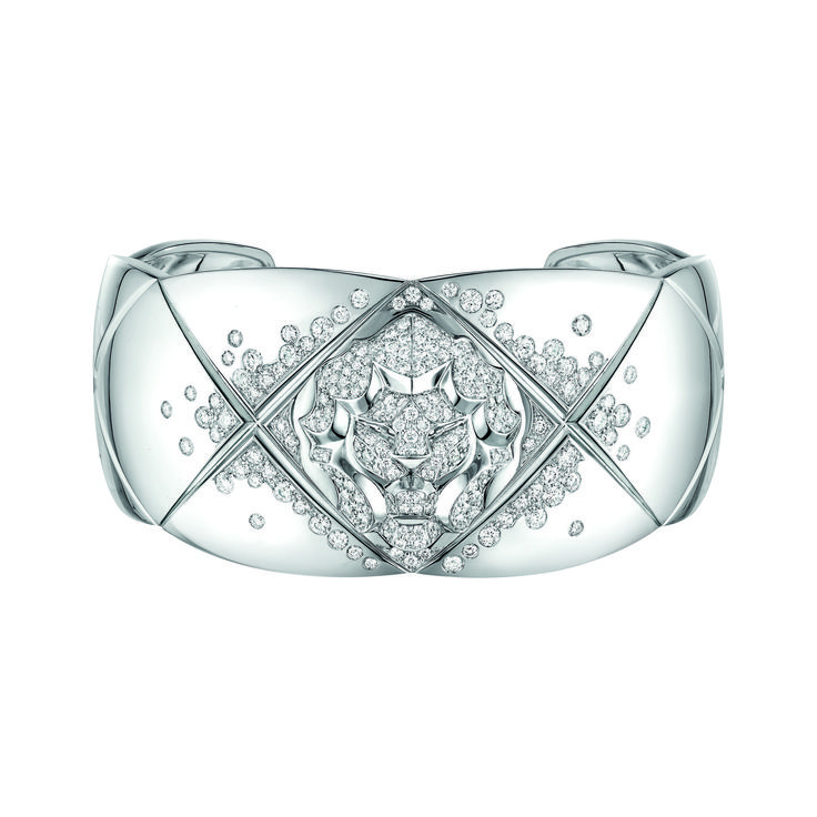 CHANEL. “Coco Crush Lion” cuff - white gold, brilliant-cut diamonds #Chanel ...