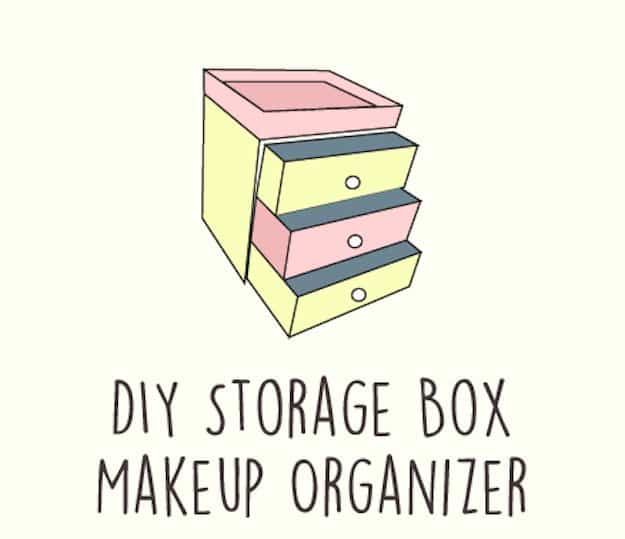 DIY Storage Box Makeup Organizer | 13 Fun DIY Makeup Organizer Ideas For Proper ...