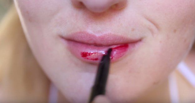 Use a lip brush to apply | DIY Lip Stain | Organic and Chemical Free