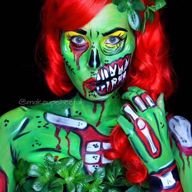 Zombie Poison Ivy | Spooky Skeleton Makeup Ideas You Should Wear This Halloween