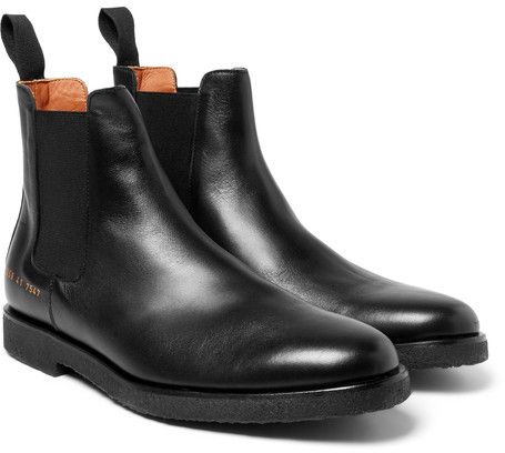 Common Projects Cross-Grain Leather Chelsea Boots