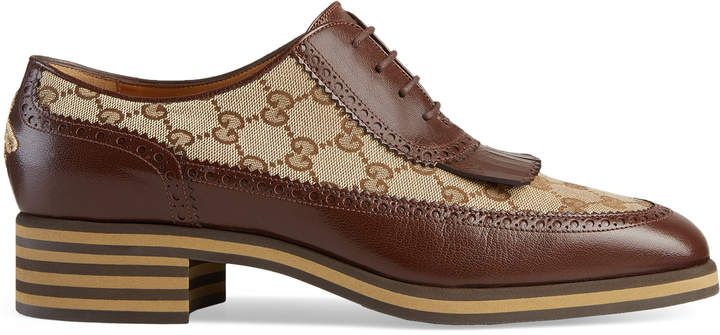 Leather and GG brogue shoe