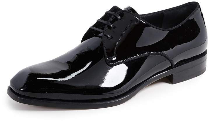 Salvatore Ferragamo Charles Patent Lace Up Shoes