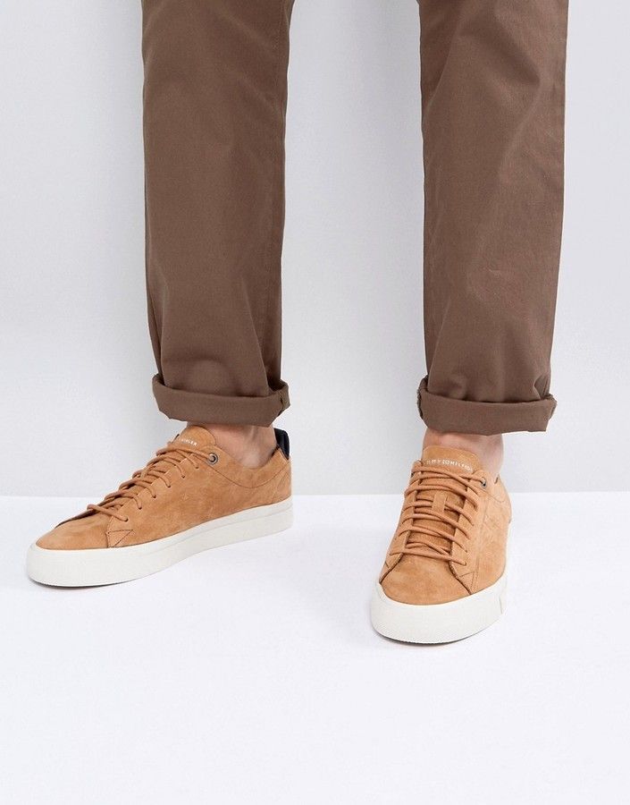Tommy Hilfiger Dino Suede Sneakers in Tan