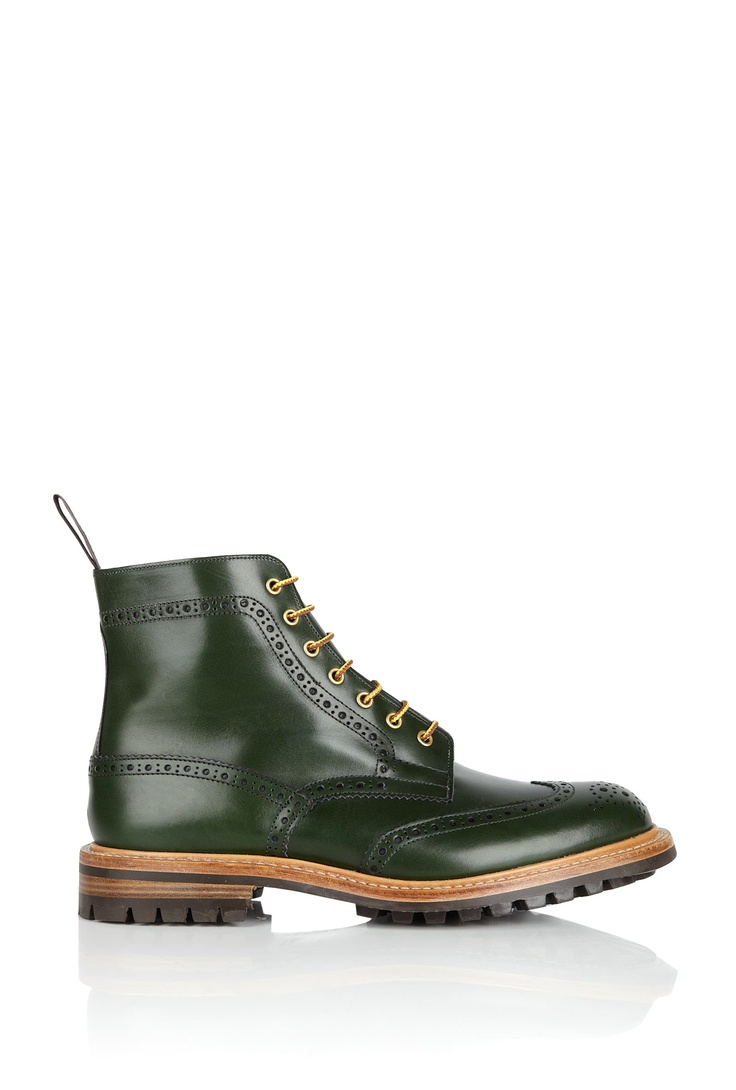 Tricker's - Forest Green Leather Brogue Stow Boot