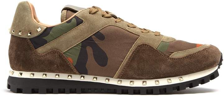 VALENTINO Rockrunner Camouflage-print trainers