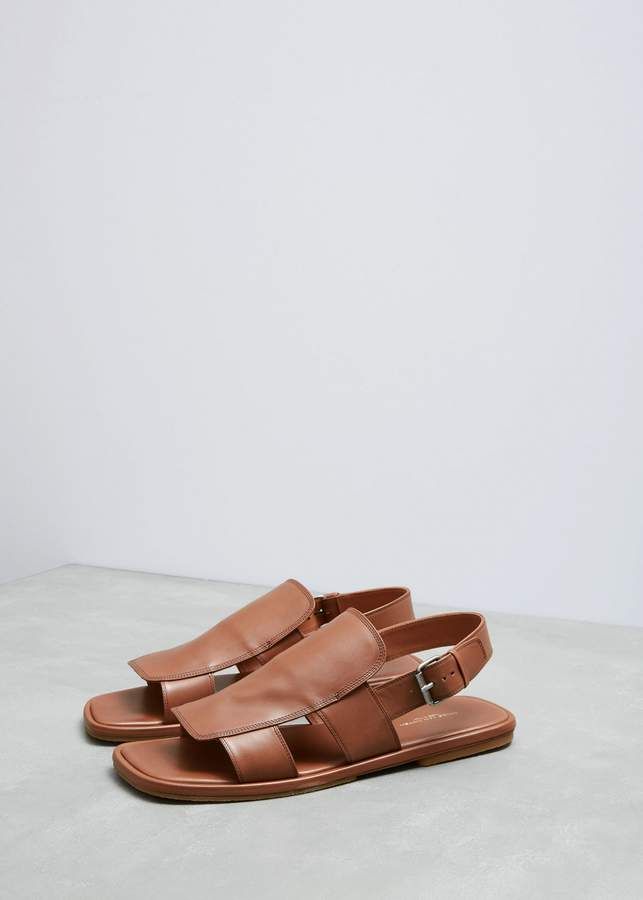 Dries Van Noten Leather Cutout Sandal