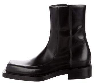 Balenciaga Leather Apron-Toe Boots w/ Tags