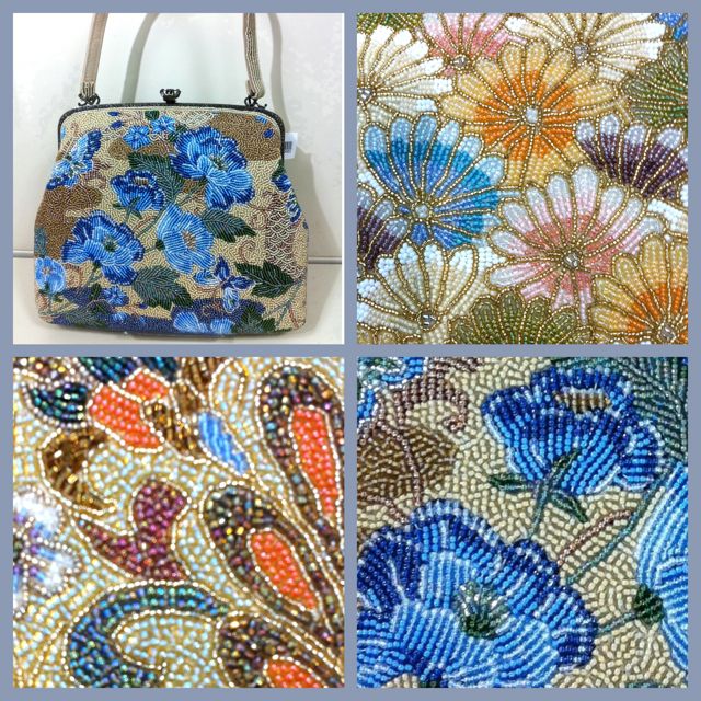 Bag of glass beads embroidery