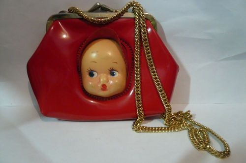 shewhoworshipscarlin: “ Kewpie doll child’s purse, 1930s. (More like creepy ...