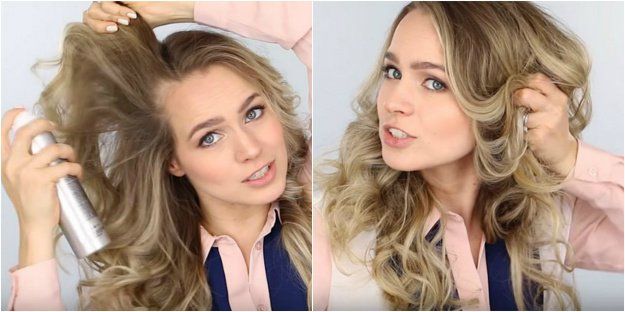 Spray and scrunch | How to Get Loose Curls Without Going to the Salon