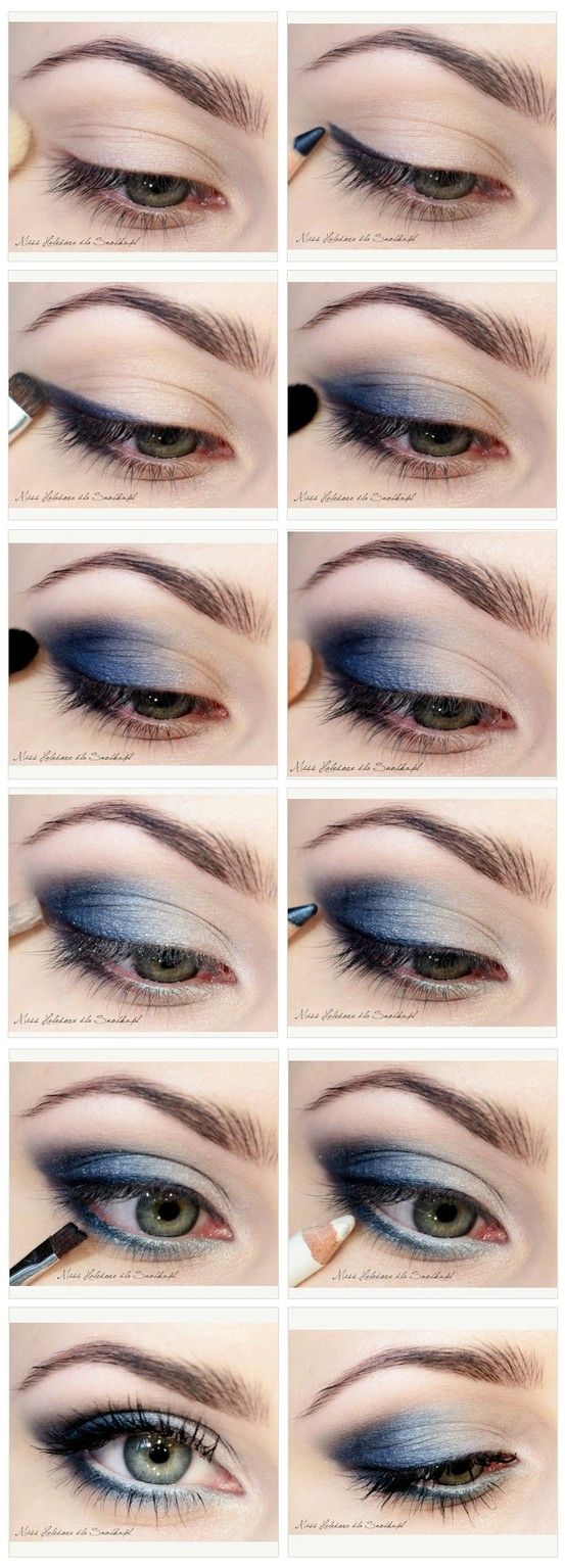 www.makeupmacosme... Blues Eyeshadow tutorial [ Site's in Polish.]