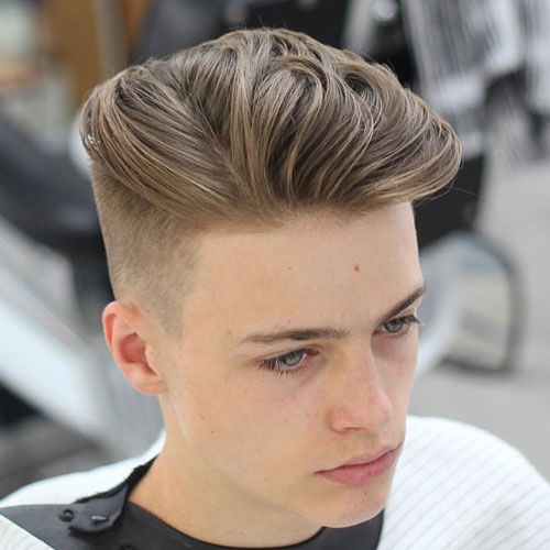 High Tapered Fade with Long Textured Slick Back
