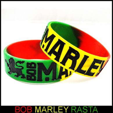 Bob Marley Rubber Bracelet (Rasta Color)