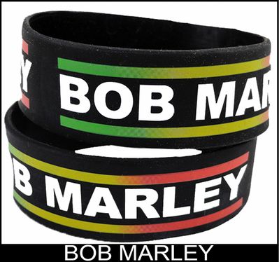 Bob Marley Rubber Saying Bracelet