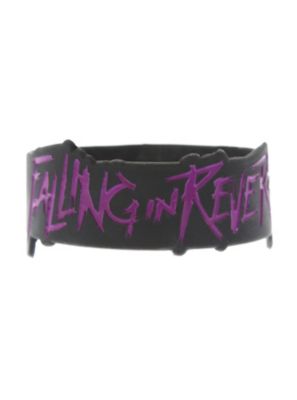 Falling In Reverse Logo Die-Cut Rubber Bracelet. HotTopic.