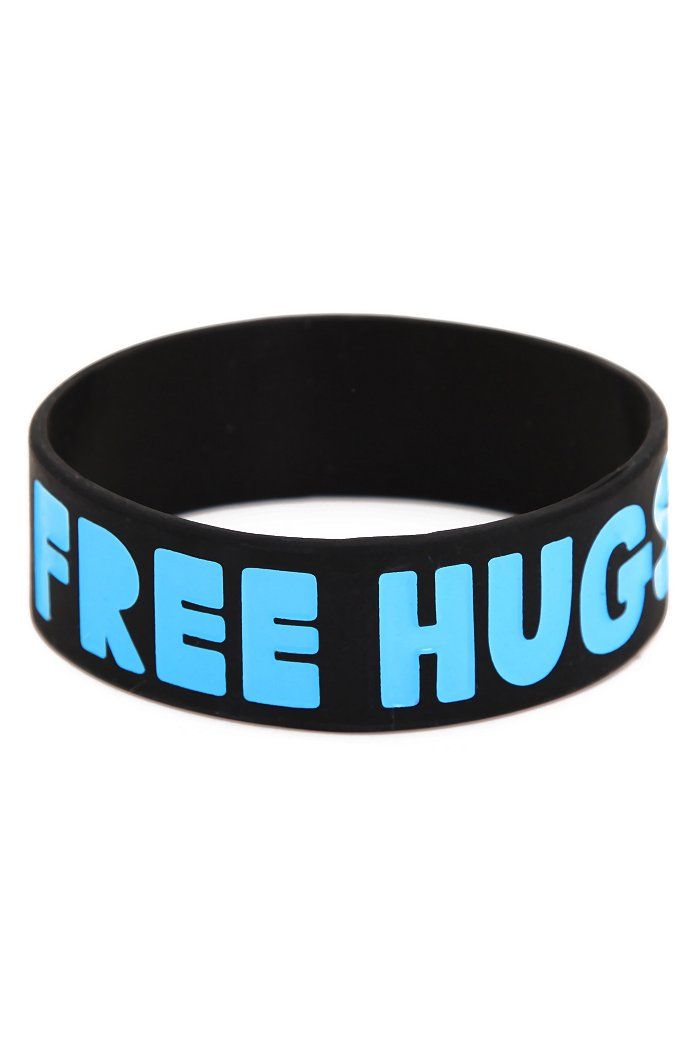 Free Hugs Rubber Bracelet