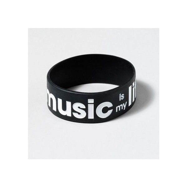 Music is My Life Rubber Bracelet ($3.25) ❤ liked on Polyvore