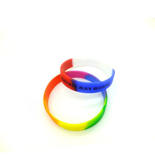 Bulk colorful ink filled in colour silicon wristband #economicalsiliconewristban...