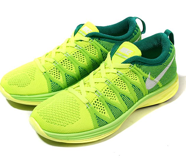 Nike Flyknit Lunar 2 WMNS-Volt-White-Electric Green-LCD Green