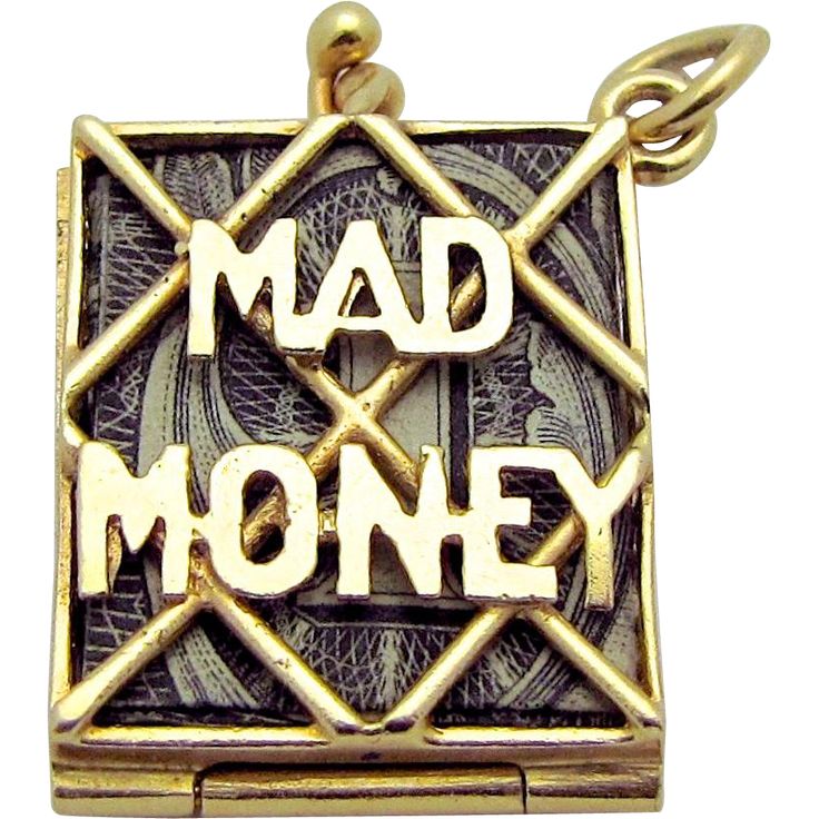 Vintage 14K Gold 3D Mad Money Emergency Dollar Bill Purse Opens!