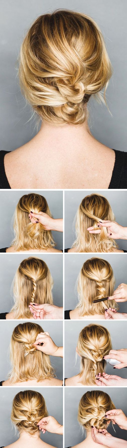 DIY Twisted Messy Updo | 5 Messy Updos for Long Hair, check it out at makeuptuto...
