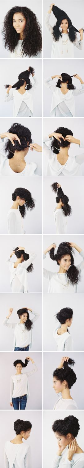 Romantic Updo - Naturally Curly Hair | Awesome Hairstyles For Holiday, Prom, Bir...