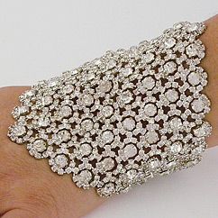 Discover Margaret Rowe Wedding Jewelry. Vintage couture crystal bridal cuffs & w...