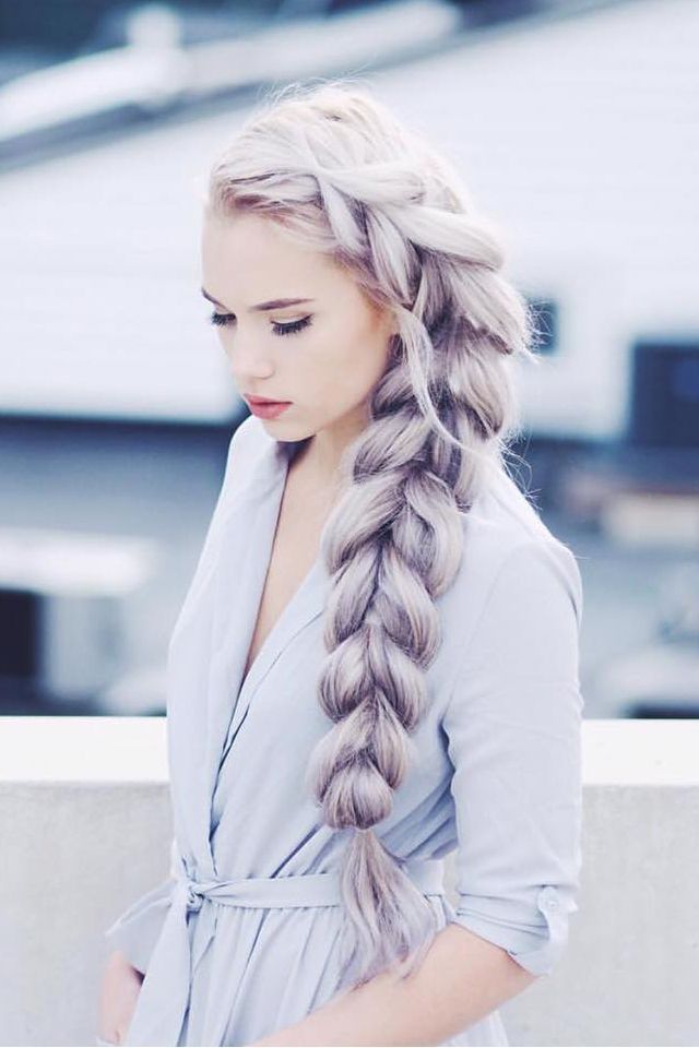 Thick Two Strand Braid on the lovely /kirstenzellers/, who is wearing her custom...