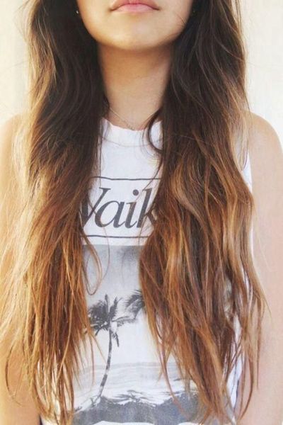 hair ideas for long hair. Long hair with waves.