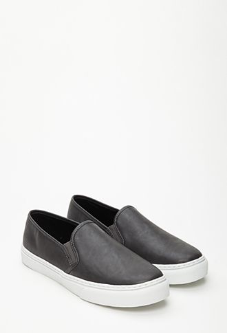 Faux Leather Slip-Ons